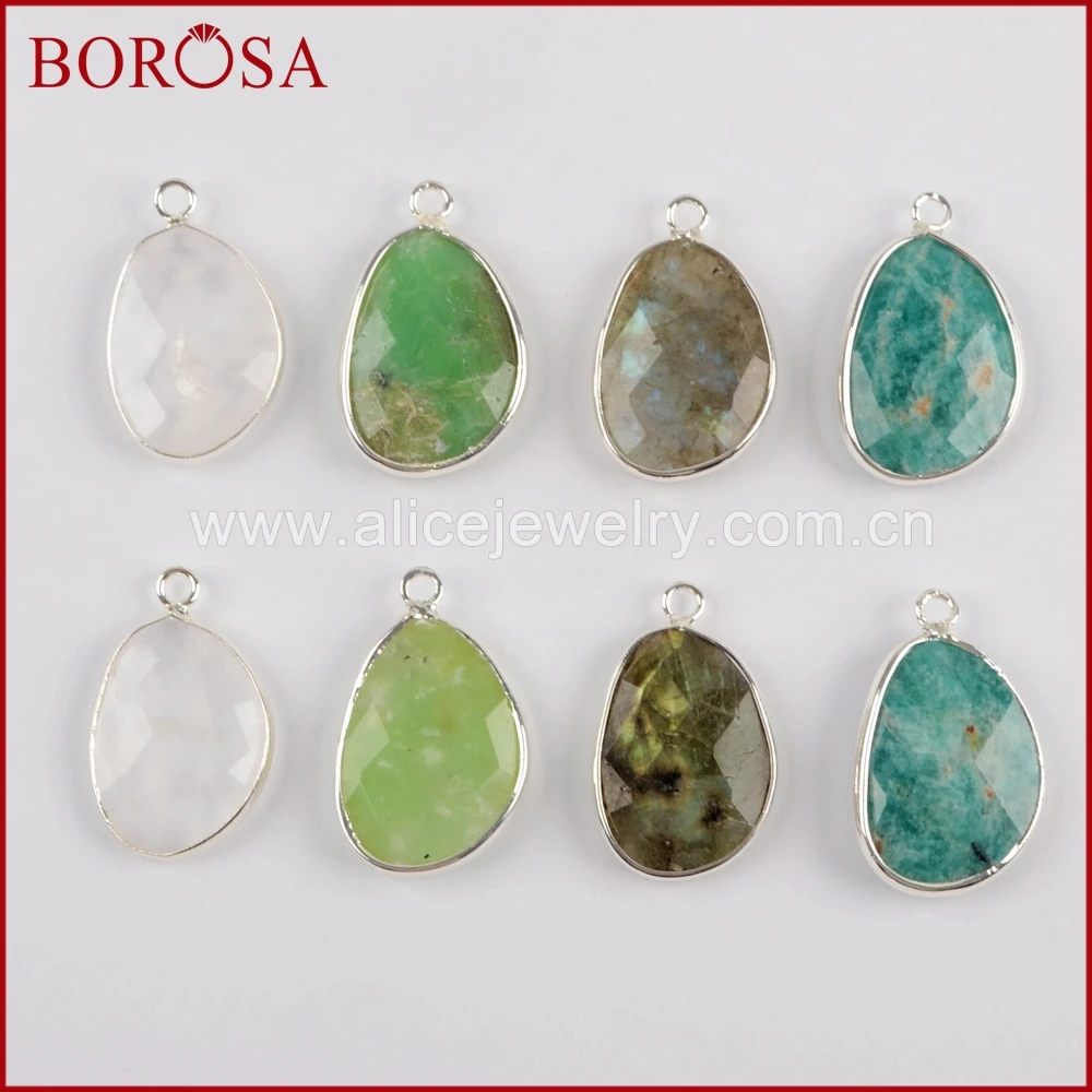 BOROSA 5pcs Mango Shape Sliver color Multi-kind stone Faceted Charm Druzy pendant for Jewelry Making 2018 Free Shipping S1558
BOROSA 5pcs Mango Shape Sliver color Multi-kind stone Faceted Charm Druzy pendant for Jewelry Making 2018 Free Shipping S1558