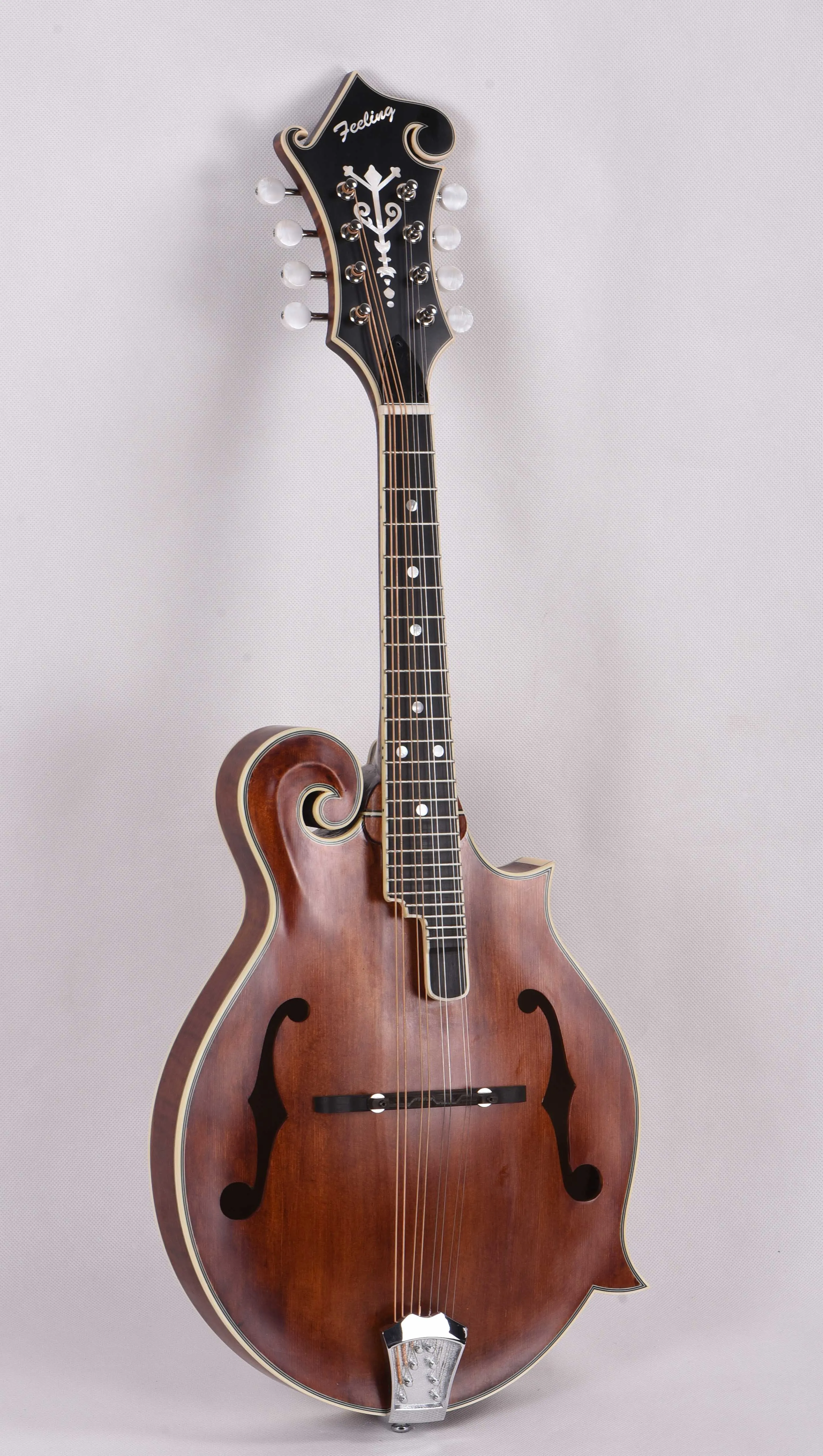 Feeling Handmade F style mandolin F90DF CR single layer factory direct, OEM service
Feeling Handmade F style mandolin F90DF CR single layer factory direct, OEM service