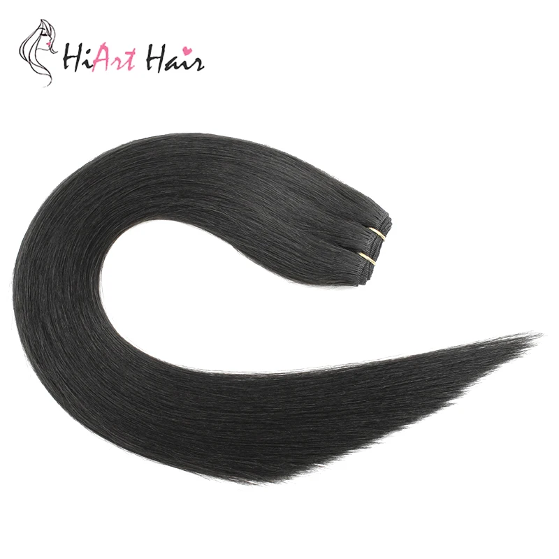 HiArt 100 г человеческие волосы для наращивания 100% Remy с двойным нарисованным краем 2020