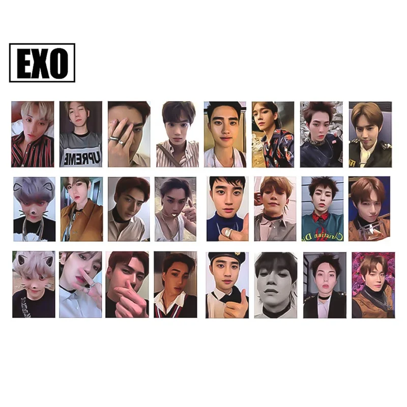 8 шт./лот KPOP EXO не беспорядок мой TEMPO альбом Фотокарточка хип хоп самодельные
