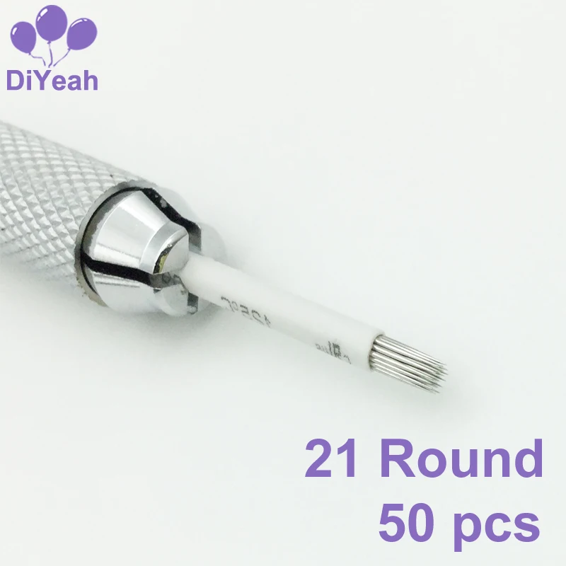 50pcs 21 Round needles for manual pen Semi permanent makeup manual fog pen needle R21 microblading fog eyebrow tattoo pen blades
50pcs 21 Round needles for manual pen Semi permanent makeup manual fog pen needle R21 microblading fog eyebrow tattoo pen blades