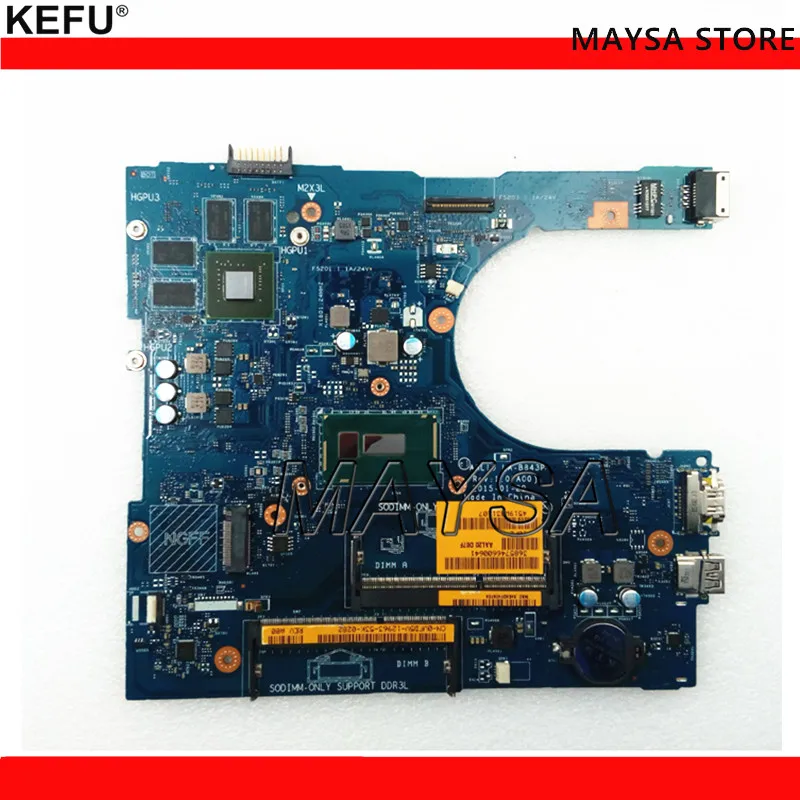 Материнская плата KEFU CN-0R53XF R53XF для ноутбука Dell Inspiron 5458, 5558, материнская плата AAL10 LA-B843P REV: 1,0 (A00), I5-4210U, 920 МБ, 2G
Материнская плата KEFU CN-0R53XF R53XF для ноутбука Dell Inspiron 5458, 5558, материнская плата AAL10 LA-B843P REV: 1,0 (A00), I5-4210U, 920 МБ, 2G