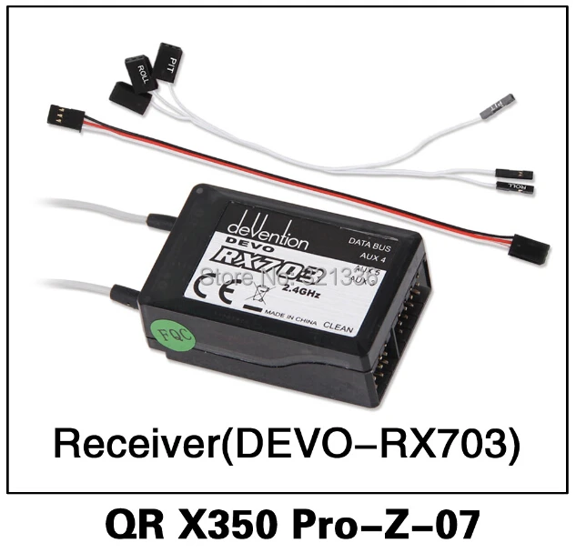 Walkera Quadcopter QR X350 PRO Spare Parts QR X350 PRO-Z-07 DEVO RX 703 2.4GHz Receiver
Walkera Quadcopter QR X350 PRO Spare Parts QR X350 PRO-Z-07 DEVO RX 703 2.4GHz Receiver