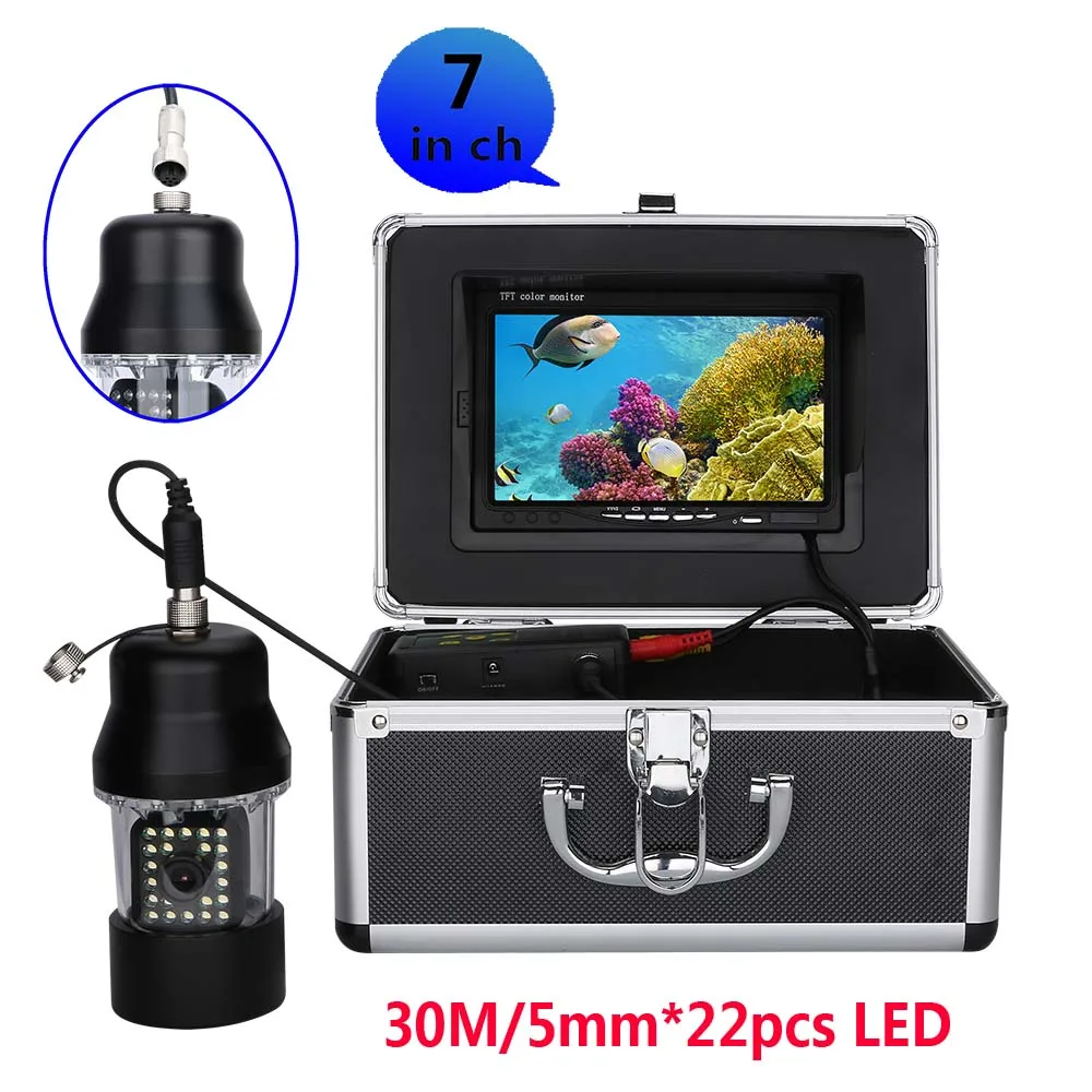 15M 30M Underwater Fishing Video Camera Fish Finder 7 Inch Color Screen Waterproof 22 LEDs 360 Degree Rotating 1000 TVL
15M 30M Underwater Fishing Video Camera Fish Finder 7 Inch Color Screen Waterproof 22 LEDs 360 Degree Rotating 1000 TVL