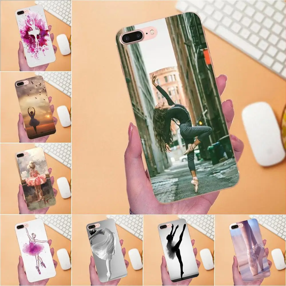 Балетные балетные туфли из ТПУ для девочек Apple iPhone X XS Max XR 4 5 5C 6 6S 7 8 Plus