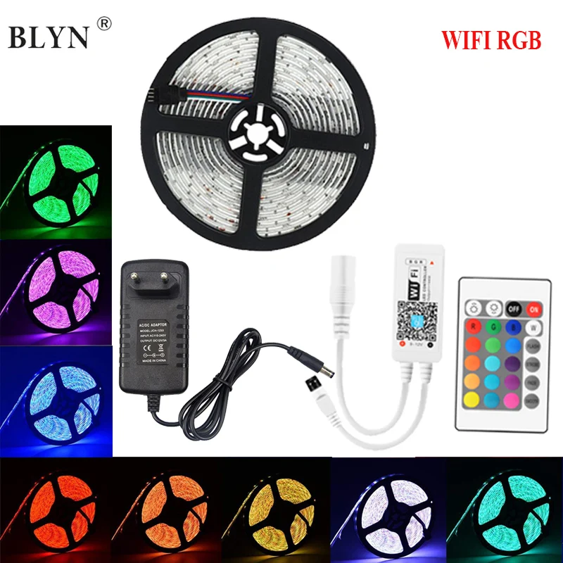 5M WI FI светодиодный лента музыкальной синхронизации RGB ленты 5050 60 Светодиодный/M