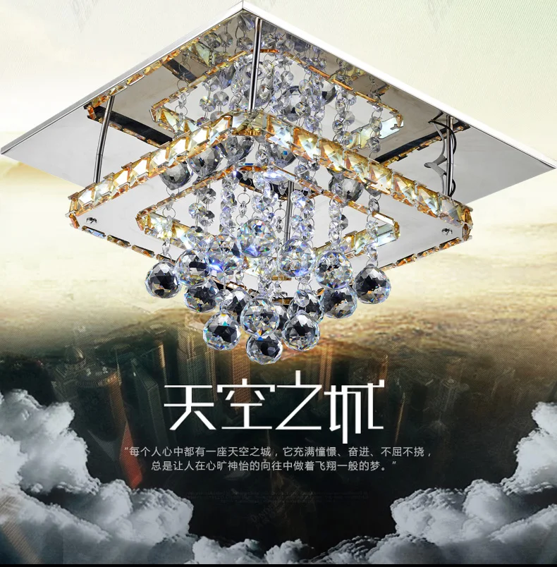 Simple modern crystal Ceiling Lights LED square bedroom lamp room light 110-220V crystal lamp Aisle Ceiling Lamps
Simple modern crystal Ceiling Lights LED square bedroom lamp room light 110-220V crystal lamp Aisle Ceiling Lamps