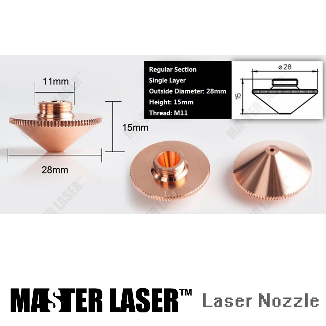 Фото Одиночный Layer1.0 1 2 5 8 0 3 4 P0591 571 0001Laser сопло для режущей головки Precitec волокна|nozzle| |