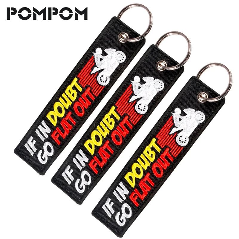 3pcs/LOT IF IN DOUBT GO FlLAT OUT Embroidery Letter Key Chains for Motorcycles and Cars OEM Key Ring Key Tag Porte Clef Jewelry
3pcs/LOT IF IN DOUBT GO FlLAT OUT Embroidery Letter Key Chains for Motorcycles and Cars OEM Key Ring Key Tag Porte Clef Jewelry