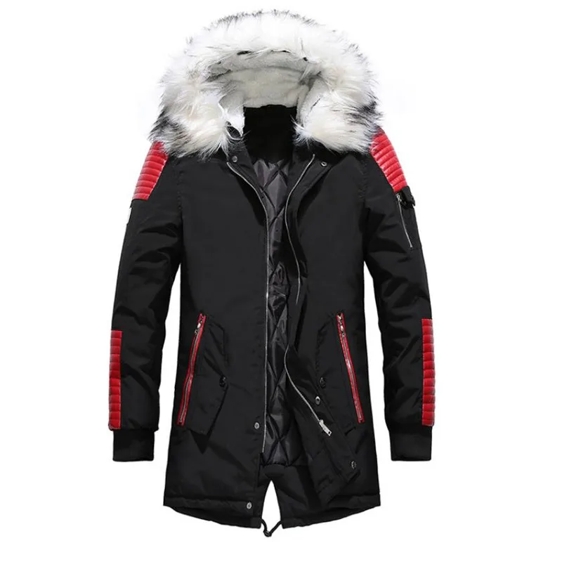 Winter Men's Cotton Jacket Casual Big Fur Collar Warm coat hooded Splicing Windbreaker Long Large Size Down Jacket
Winter Men's Cotton Jacket Casual Big Fur Collar Warm coat hooded Splicing Windbreaker Long Large Size Down Jacket