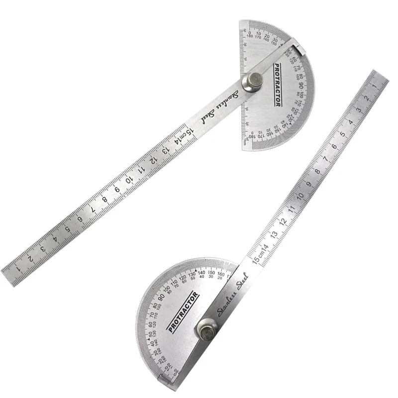 180 Degree Adjustable Protractor Multifunction Stainless Steel Roundhead Angle Ruler Mathematics Measuring Tool
180 Degree Adjustable Protractor Multifunction Stainless Steel Roundhead Angle Ruler Mathematics Measuring Tool