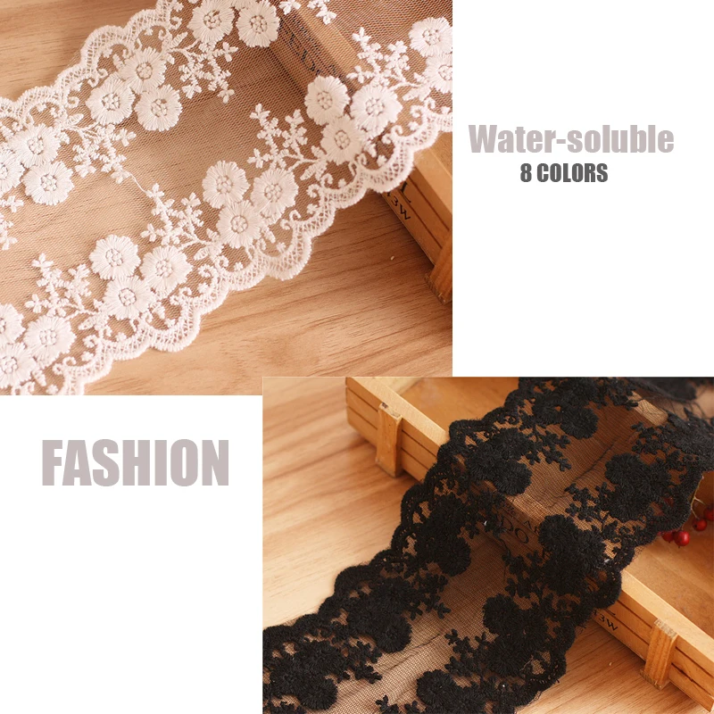 5Yards/Lot Width 12cm 100% Cotton Embroidered Lace Trim DIY handmade Wedding-dress Water Soluble embroidery clothing accessories
5Yards/Lot Width 12cm 100% Cotton Embroidered Lace Trim DIY handmade Wedding-dress Water Soluble embroidery clothing accessories