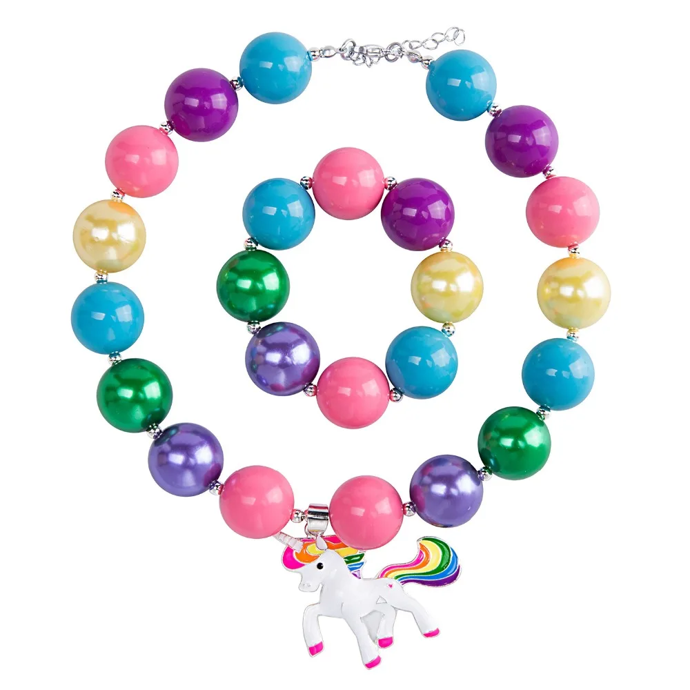 1set Baby Chunky Necklace Unicorn Girls Children Bubblegom Bead Chunky Necklace 2PCS Newest Fashion Toddler Kids Jewelry NL001
1set Baby Chunky Necklace Unicorn Girls Children Bubblegom Bead Chunky Necklace 2PCS Newest Fashion Toddler Kids Jewelry NL001