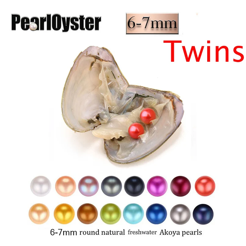 2019 AAA 6-7mm Freshwater akoya oyster with Twins pearls Mixed 27 colors Top quality Circle natural pearl in Vacuum Package
2019 AAA 6-7mm Freshwater akoya oyster with Twins pearls Mixed 27 colors Top quality Circle natural pearl in Vacuum Package