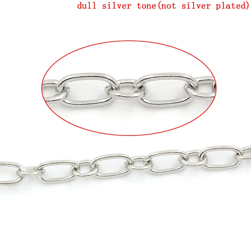 DoreenBeads Iron Based Alloy Open 1:1 Figaro Link Cable Chain Findings Silver Color DIY Making Jewelry 6.5x3.5mm-4x3.5mm,10M
DoreenBeads Iron Based Alloy Open 1:1 Figaro Link Cable Chain Findings Silver Color DIY Making Jewelry 6.5x3.5mm-4x3.5mm,10M