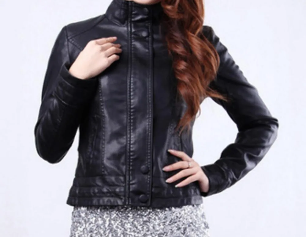 S--4XL / Hot / Spring/Autumn Women New Fashion Slim pu leather black casual stand collar short jacket
S--4XL / Hot / Spring/Autumn Women New Fashion Slim pu leather black casual stand collar short jacket