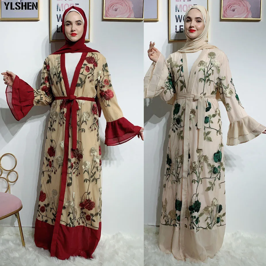 Muslim Dress Lace Embroidery Chiffon Abaya Dubai Turkish Women Maxi Dresses Robe Hijab Kaftan Islamic Turkey Islamic Clothing
Muslim Dress Lace Embroidery Chiffon Abaya Dubai Turkish Women Maxi Dresses Robe Hijab Kaftan Islamic Turkey Islamic Clothing