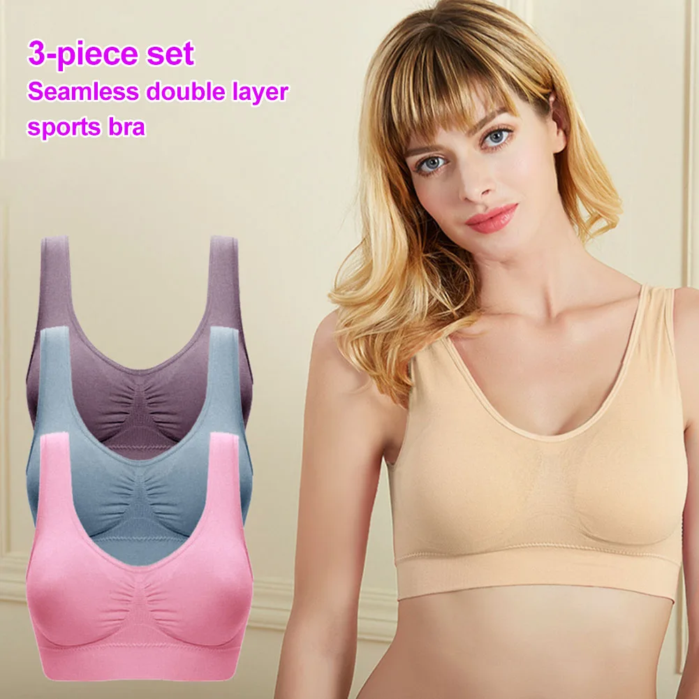 3 Pcs Seamless Bra Add Pads Underwear Two-double Wireless Breathable for Women Sport BMF88
3 Pcs Seamless Bra Add Pads Underwear Two-double Wireless Breathable for Women Sport BMF88