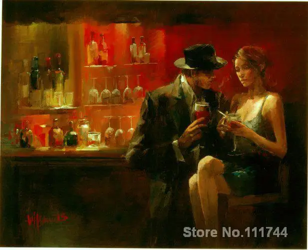 Wall art Couple in love at the bar by Willem Haenraets decorative paintings Handmade High quality
Wall art Couple in love at the bar by Willem Haenraets decorative paintings Handmade High quality
