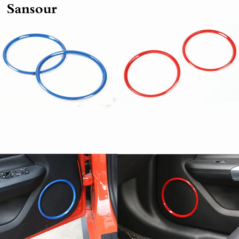 Sansour Car Interior Door Speaker Ring Decoration Cover ABS Stickers For Ford Mustang 2015 Up Car Styling
Sansour Car Interior Door Speaker Ring Decoration Cover ABS Stickers For Ford Mustang 2015 Up Car Styling