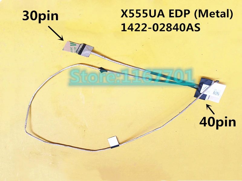 New Original Laptop/notebook LCD/LED/LVDS cable for Asus X555UA X555UB A555UA X556 W519L 30pin EDP METAL 1422-02840AS
New Original Laptop/notebook LCD/LED/LVDS cable for Asus X555UA X555UB A555UA X556 W519L 30pin EDP METAL 1422-02840AS