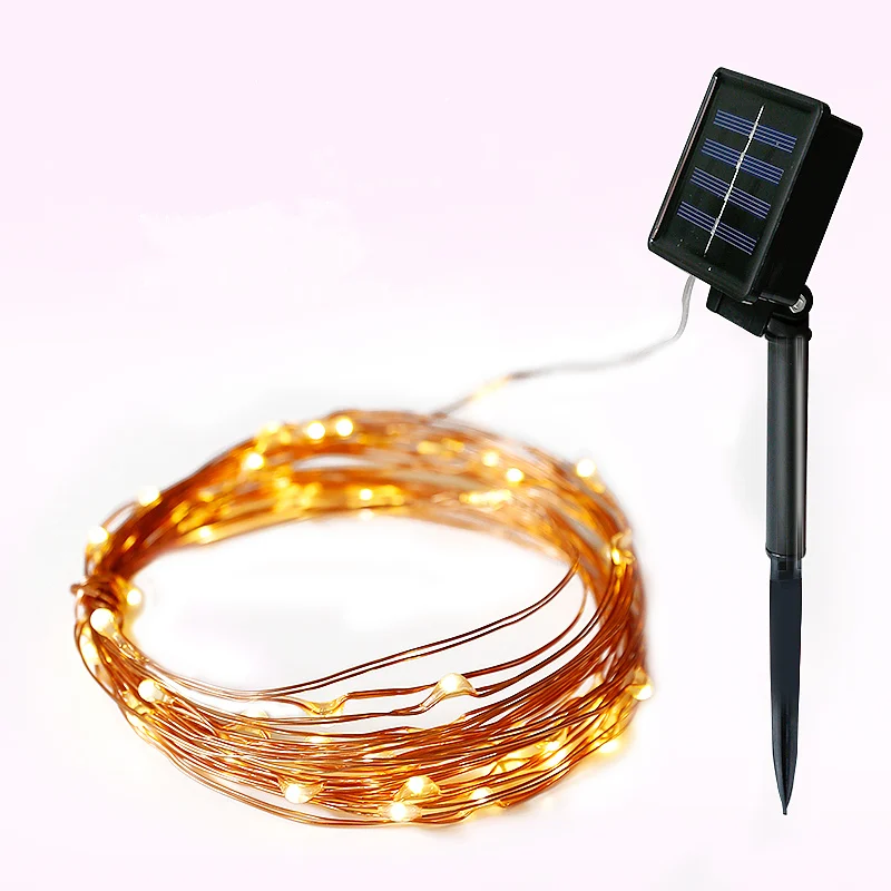 10 Meters Waterproof Solar LED Light String 8 Kinds Of Flashing Function Copper String Lights Christmas Lights Outdoor Lighting
10 Meters Waterproof Solar LED Light String 8 Kinds Of Flashing Function Copper String Lights Christmas Lights Outdoor Lighting