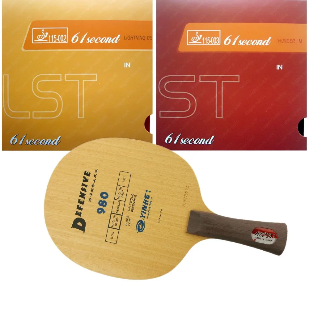 Yinhe DEF 980 ST handle Table Tennis Blade With 61second DS LST and LM ST Rubber With Sponge for a PingPong Paddle Racket ST
Yinhe DEF 980 ST handle Table Tennis Blade With 61second DS LST and LM ST Rubber With Sponge for a PingPong Paddle Racket ST