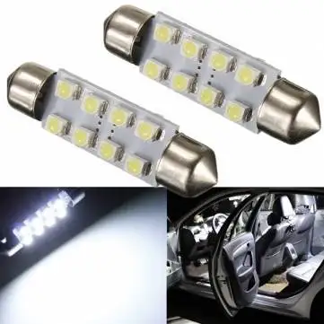 White 41MM 1210 SMD Festoon Dome Map Interior LED Light Lamp Roof Bulb | Автомобили и мотоциклы