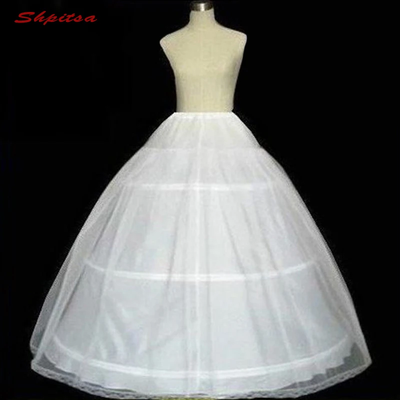 

Белое Бальное Платье, 3 обруча, подъюбник для свадебного платья, пушистая кринолиновая Женская Нижняя юбка, юбка для девочек, подъюбник