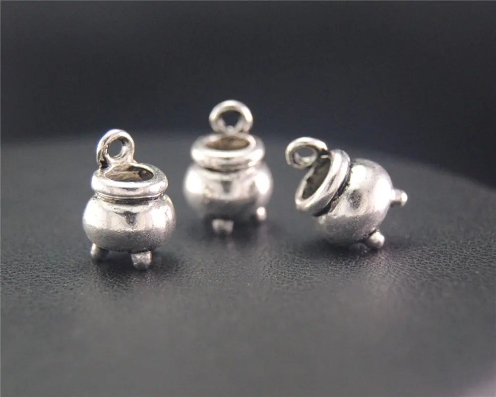 8pcs Silver Color Halloween Witch Cauldron Cooking Pot Charm Metal Charms For Jewelry Making 9X12mm A2032
8pcs Silver Color Halloween Witch Cauldron Cooking Pot Charm Metal Charms For Jewelry Making 9X12mm A2032