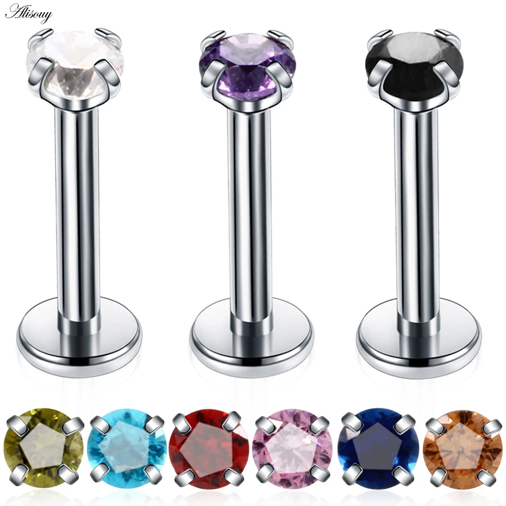 Alisouy 1Pc Steel Lip Rings Internal Thread Labret Piercing Helix Earrings Piercing Tragus Rings Bars Prong Crystal Body Jewelry
Alisouy 1Pc Steel Lip Rings Internal Thread Labret Piercing Helix Earrings Piercing Tragus Rings Bars Prong Crystal Body Jewelry