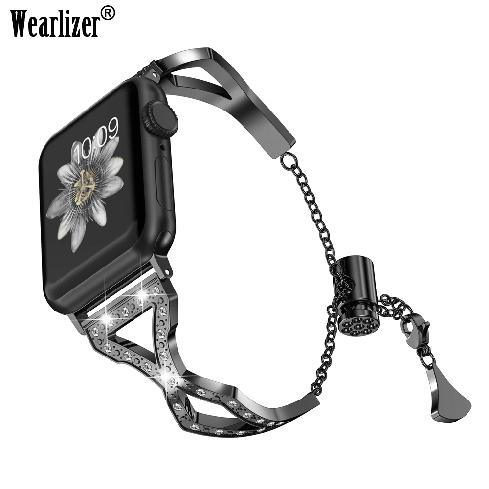 Регулируемый ремешок для Apple Watch iWatch 4 3 2 42 мм/38 мм/44 мм/40 мм нержавеющая сталь