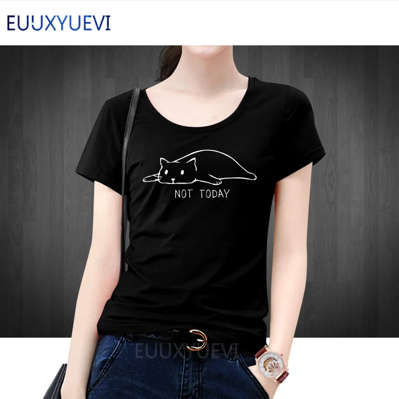 NOT TODAY cute cat Print Women tshirt Casual Funny t shirt For Lady Girl Top Tee Hipster Women's clothing
NOT TODAY cute cat Print Women tshirt Casual Funny t shirt For Lady Girl Top Tee Hipster Women's clothing