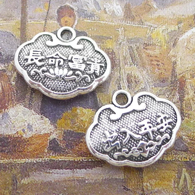 6 Pieces/Lot 15mm*20mm Diy Jewelry Accessory Antique Silver Plated Chinese Words Blessing language Message Charm Pendant
6 Pieces/Lot 15mm*20mm Diy Jewelry Accessory Antique Silver Plated Chinese Words Blessing language Message Charm Pendant