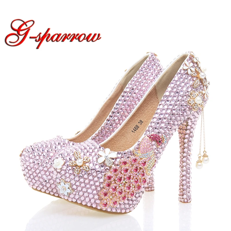 Pink Rhinestone Bride Shoes Phoenix Wedding Party Shoes Thin Heel Handmade Banquet Pumps Women High Heels Mother of Bride Shoes
Pink Rhinestone Bride Shoes Phoenix Wedding Party Shoes Thin Heel Handmade Banquet Pumps Women High Heels Mother of Bride Shoes