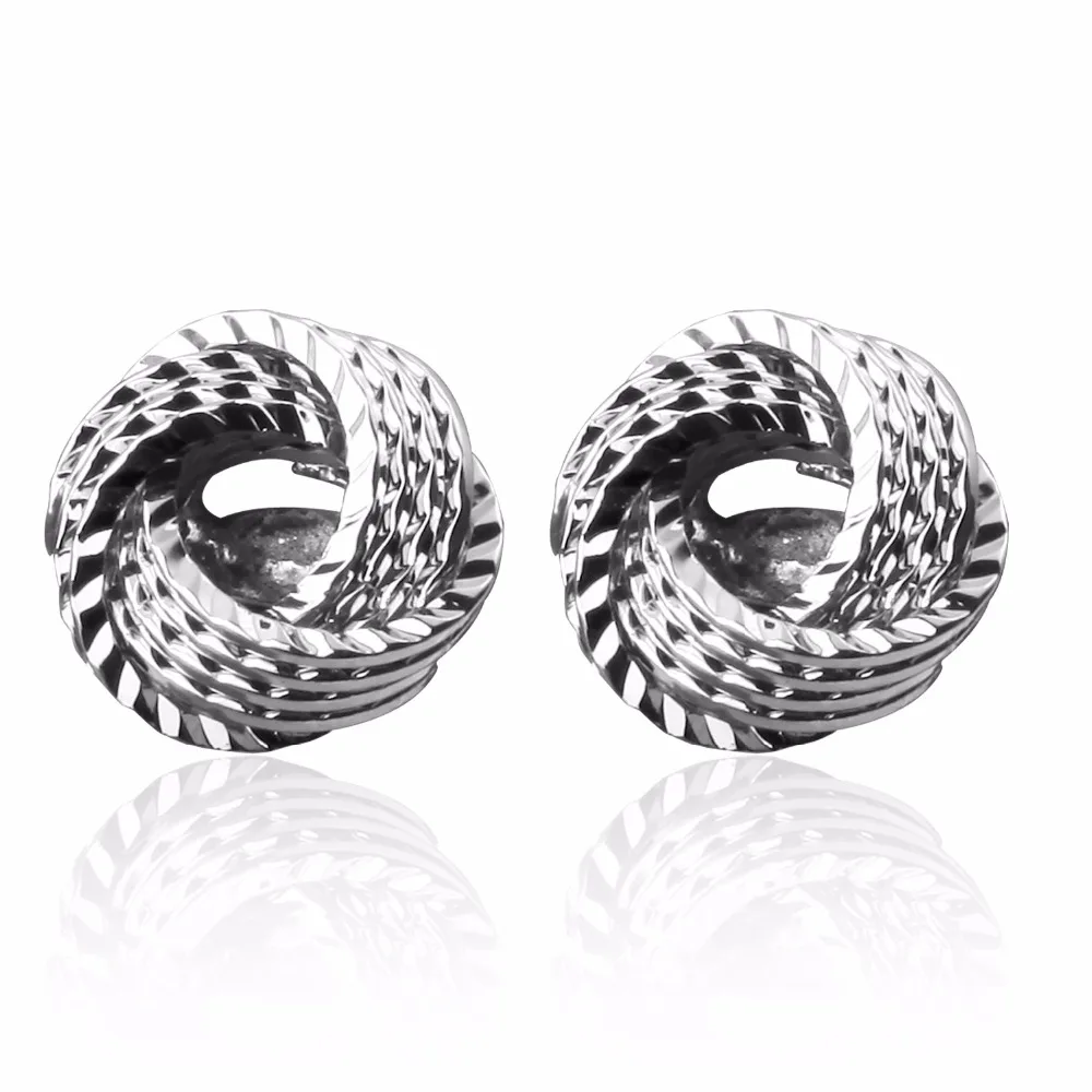 

HYX Jewelry round silvery knot Brand Cuff Buttons French Shirt Cufflinks For Mens Fashion Cuff Links