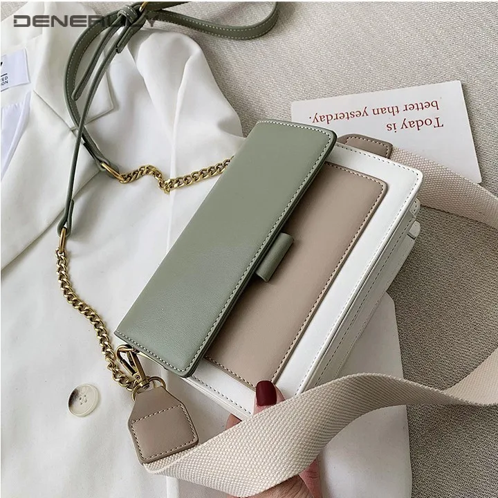 2019 New Elegant Chain Bag Women Contrast Color Luxury Handbags Designer Brand Crossbody Bag Fashion Simple Women Shoulder Bag
2019 New Elegant Chain Bag Women Contrast Color Luxury Handbags Designer Brand Crossbody Bag Fashion Simple Women Shoulder Bag