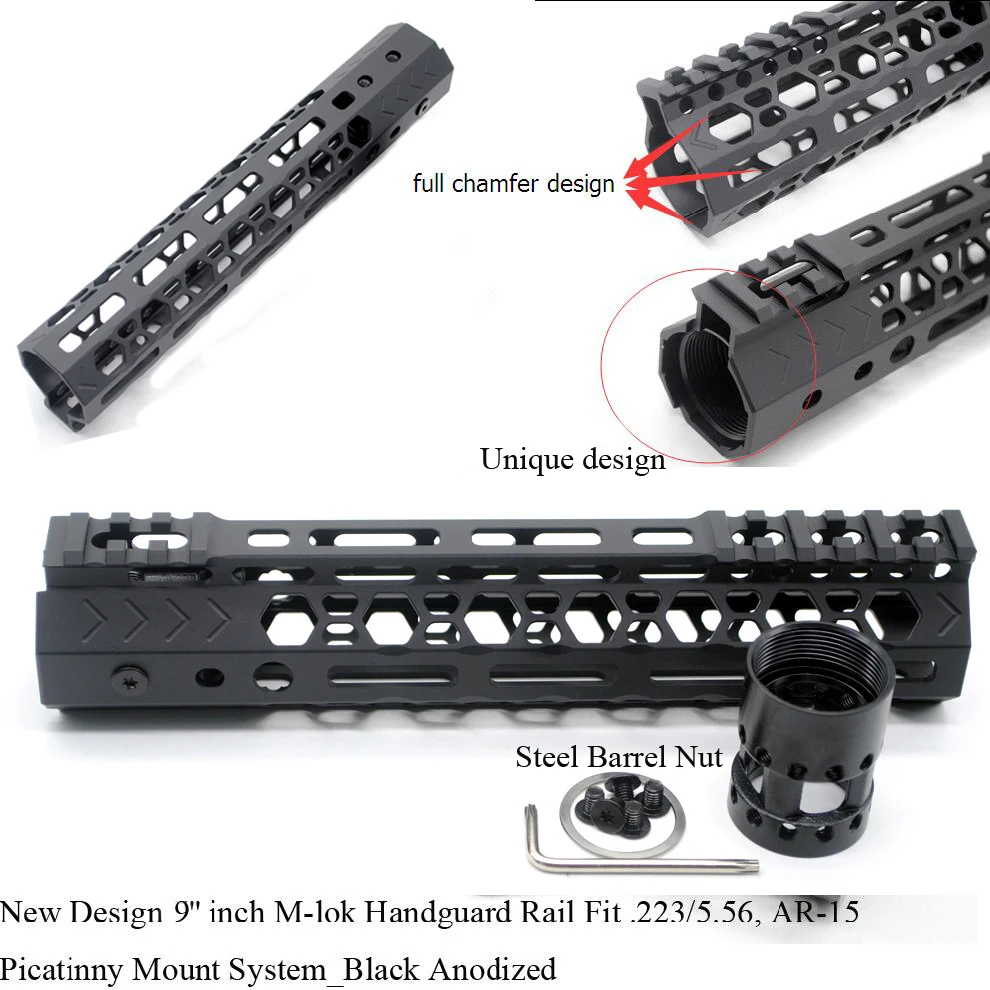TriRock новый дизайн 9 ''M-lok направляющая для защиты от поплавков, система крепления Пикатинни подходит для. 223/5.56 AR-15_Black Andoized
TriRock новый дизайн 9 ''M-lok направляющая для защиты от поплавков, система крепления Пикатинни подходит для. 223/5.56 AR-15_Black Andoized