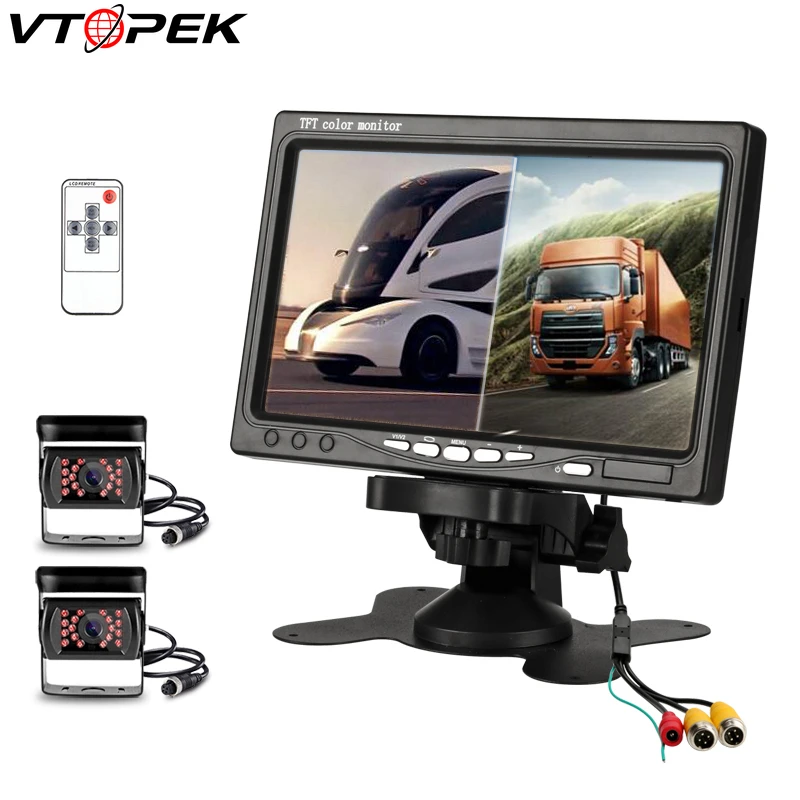 Vtopek 7 ''автомобильный монитор HD Автомобильный экран 2 сплит PAL NTSC видео вход