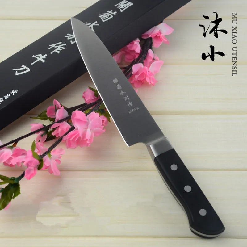 Free Shipping Mu XIAO Stainless Steel Kitchen Chef Meat Knife Beef Sushi Sashimi Knives Fruit Vegetable Multi-purpose Knives
Free Shipping Mu XIAO Stainless Steel Kitchen Chef Meat Knife Beef Sushi Sashimi Knives Fruit Vegetable Multi-purpose Knives
