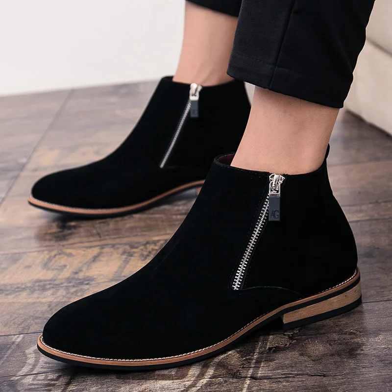 2017 Autumn Men Ankle Boots High Quality Suede Leather Men Chelsea Boots Black Zip Causal Shoes Rubber Boots For Men Dress Shoes
2017 Autumn Men Ankle Boots High Quality Suede Leather Men Chelsea Boots Black Zip Causal Shoes Rubber Boots For Men Dress Shoes
