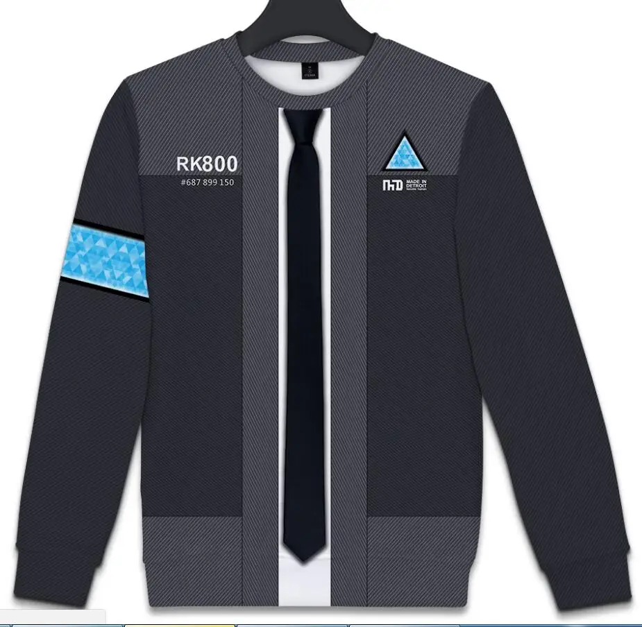 Detroit: Become Human Cosplay Costume Connor RK800 T-shirt KARA AX400 Game cotton 3D printed long sleeve tshirt tee
Detroit: Become Human Cosplay Costume Connor RK800 T-shirt KARA AX400 Game cotton 3D printed long sleeve tshirt tee