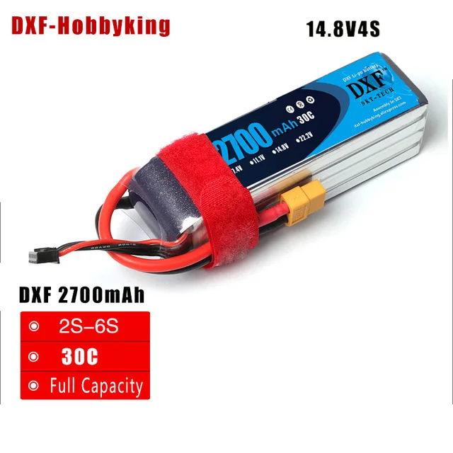 2018 dxf хорошее качество RC Lipo Батарея 14.8 В 2700 мАч 4S 30c 60C литий полимерный Bateria для