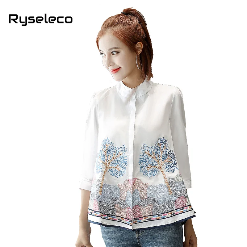 Women A-line Babydoll Cotton White Blouses Girls Sweet Cartoon Tree Embroidery Half Sleeve Quality Plus size Shirts Regular Tops
Women A-line Babydoll Cotton White Blouses Girls Sweet Cartoon Tree Embroidery Half Sleeve Quality Plus size Shirts Regular Tops