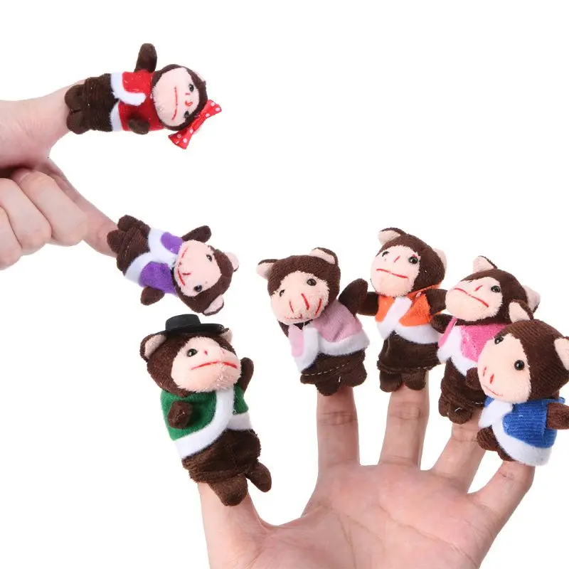 7Pcs Cartoon Animal Monkey Dolls Finger Puppets Set Mini Plush Baby Boys Girls Story Telling Hand Cloth Doll Educational Toys
7Pcs Cartoon Animal Monkey Dolls Finger Puppets Set Mini Plush Baby Boys Girls Story Telling Hand Cloth Doll Educational Toys