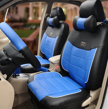 18pcs handmade PU leather seat covers automotive car front and rear cover steering wheel | Автомобили и мотоциклы