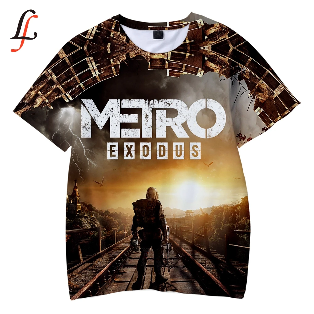 Metro Exodus/Детская футболка с 3D рисунком Мягкая круглым воротником для девочек