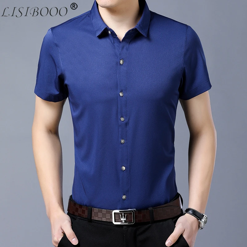 LISIBOOO Men Solid Shirt Short Sleeve Men Shirt Casual Male Dress Shirt Summer Male Slim Fit Shirt Chemise Homme
LISIBOOO Men Solid Shirt Short Sleeve Men Shirt Casual Male Dress Shirt Summer Male Slim Fit Shirt Chemise Homme