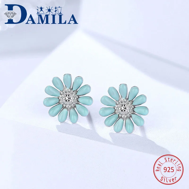 Blue daisy 925 sterling silver earrings for women Silver S925 jewelry stud earrings cubic zirconia stone earing for female girls
Blue daisy 925 sterling silver earrings for women Silver S925 jewelry stud earrings cubic zirconia stone earing for female girls