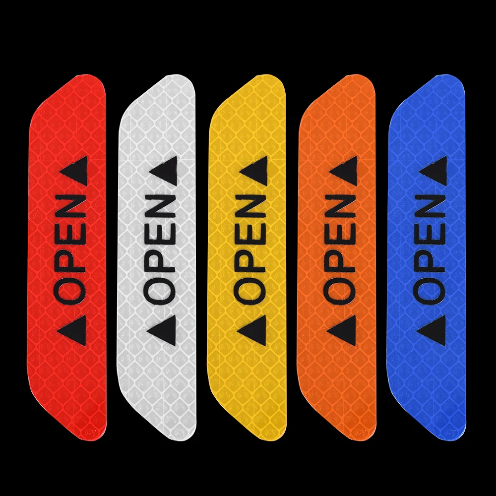 4Pcs/set Warning Mark Reflective Tape Universal Exterior Accessories Car Door Stickers OPEN Sign Safety Reflective Strips HQ
4Pcs/set Warning Mark Reflective Tape Universal Exterior Accessories Car Door Stickers OPEN Sign Safety Reflective Strips HQ